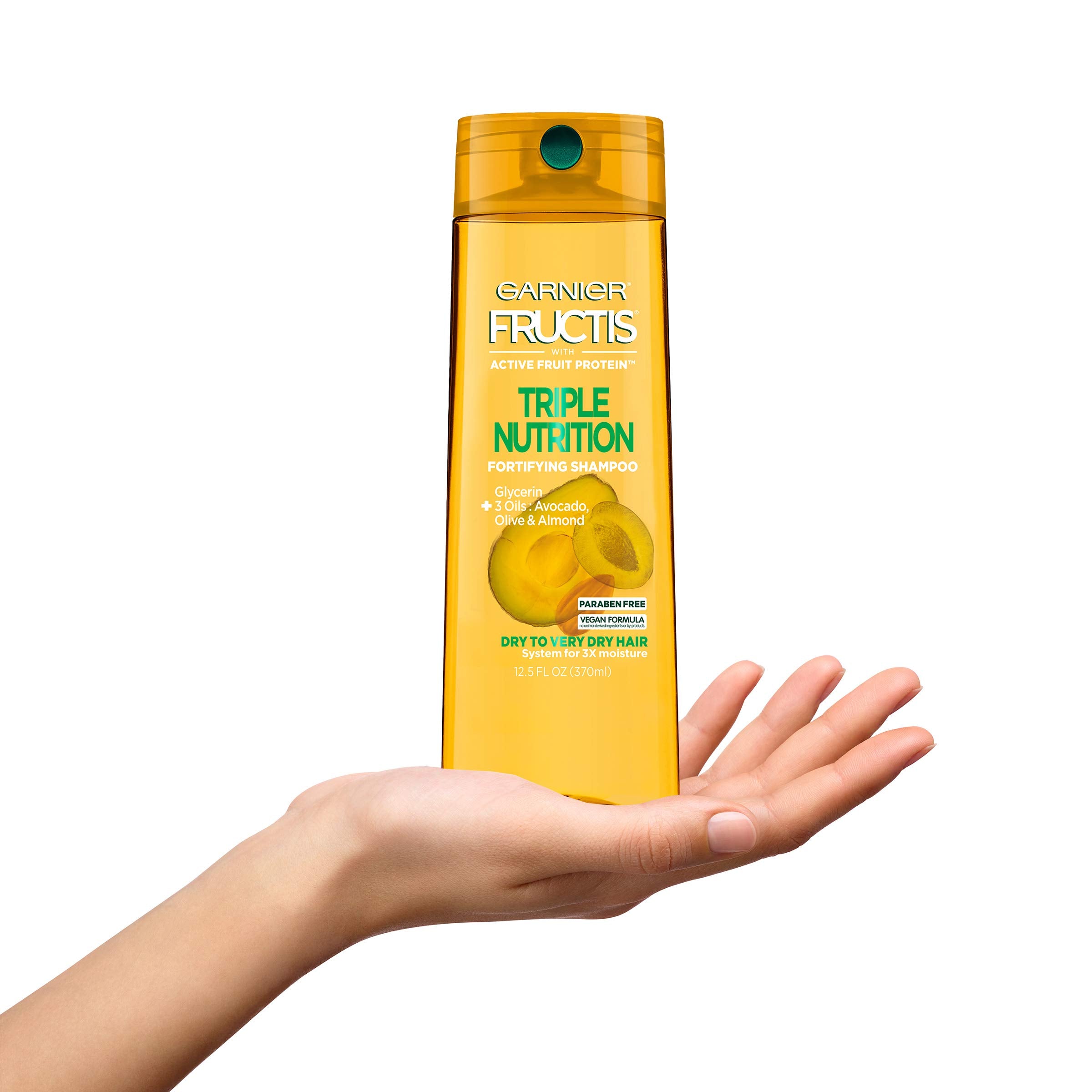 Garnier Fructis Triple Nutrition Shampoo, Dry to Very Dry Hair, 12.5 fl. oz.